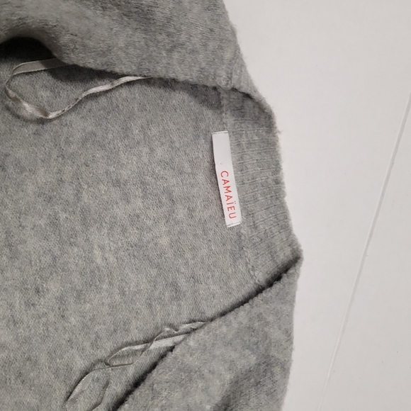 Camaieu Slouchy Oversized Grey Cardigan Sweater - Picture 4 of 4